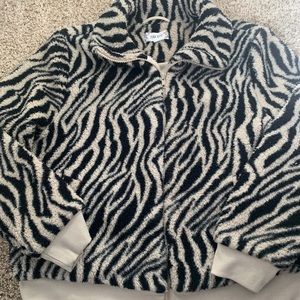 Zebra fur jacket